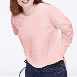Pink Every day long sleeve cropped tee